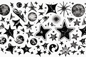 Stars astronomy tattoo idea
