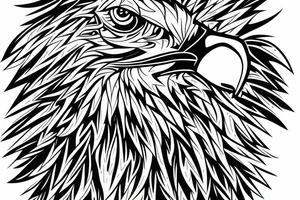 eagle on the back shpaed in a triangle tattoo idea