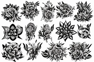 Greek God, flowers tattoo idea