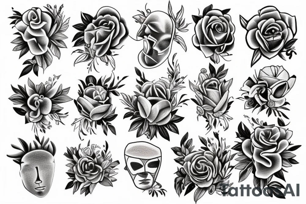 Greek God, flowers tattoo idea