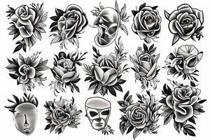 Greek God, flowers tattoo idea