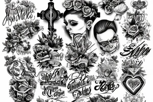 Dios y letras tattoo idea