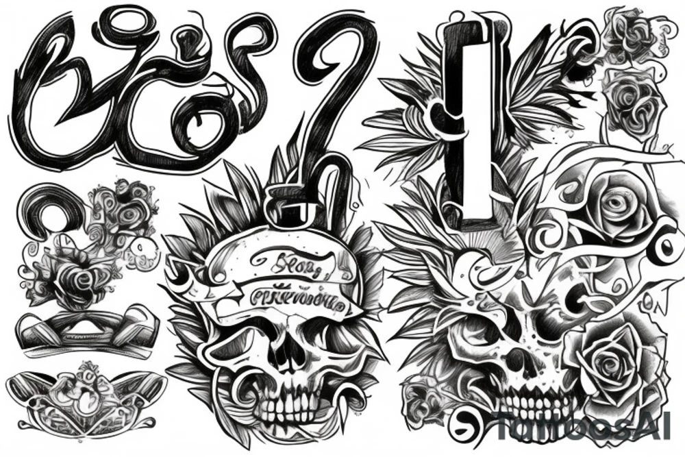 Dios y letras tattoo idea