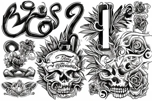 Dios y letras tattoo idea