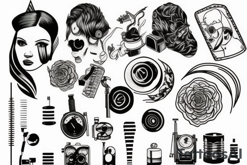 analog synth tattoo idea