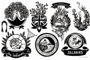 british sailors tattoo with nature themes tattoo idea
