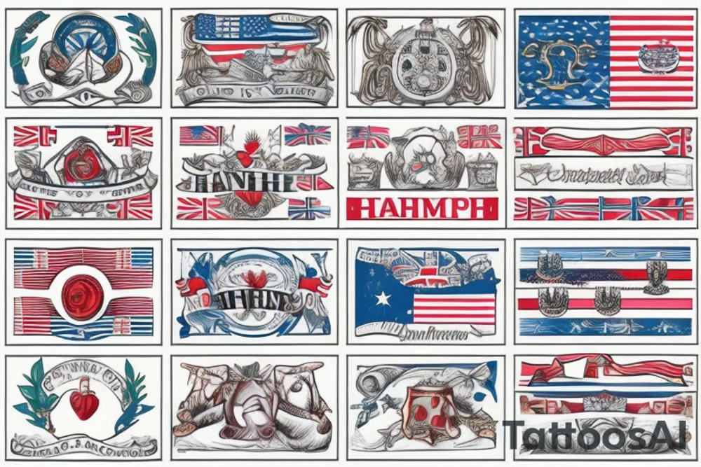hampshire flag tattoo tattoo idea