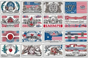 hampshire flag tattoo tattoo idea