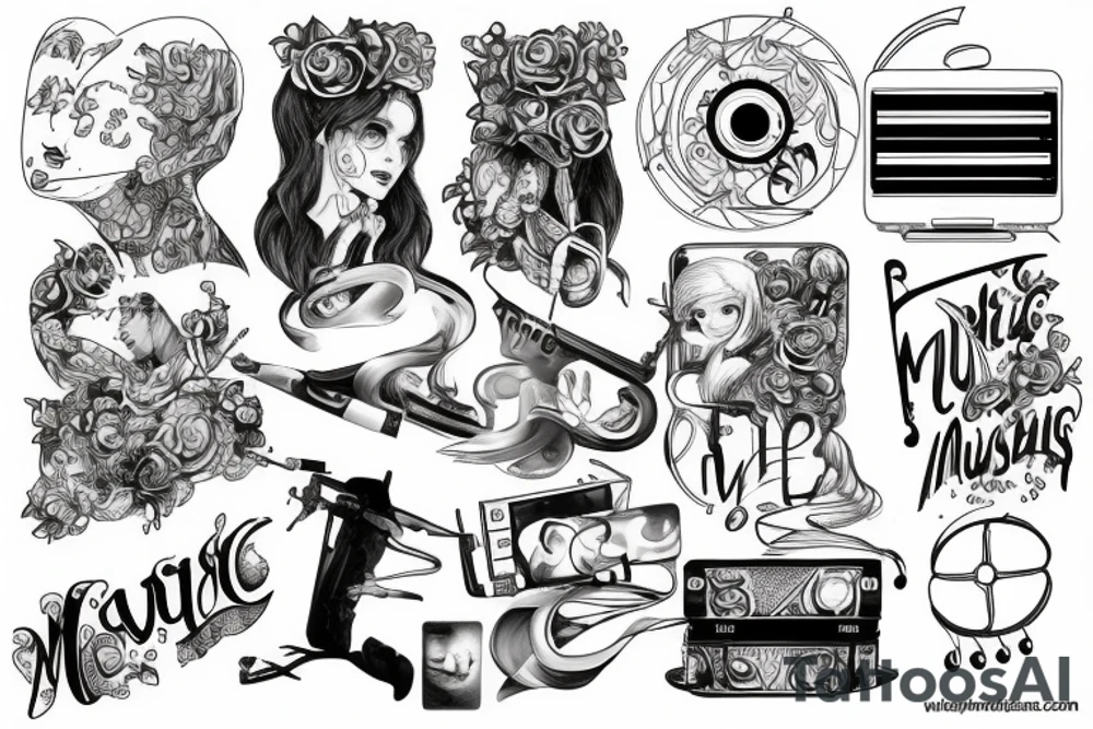 Movies and Music and M tattoo idea