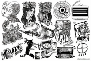 Movies and Music and M tattoo idea