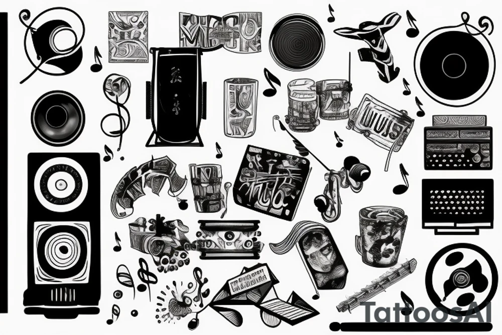 Movies and Music and M tattoo idea