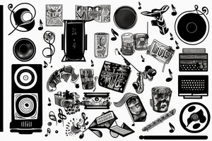 Movies and Music and M tattoo idea