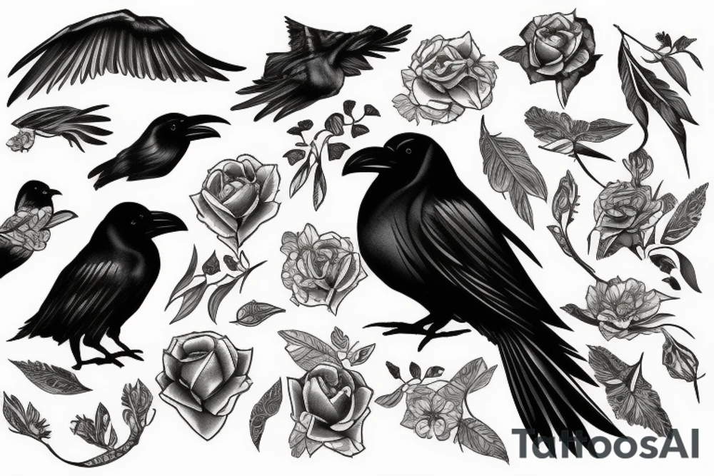 Raven tattoo idea
