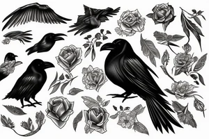Raven tattoo idea