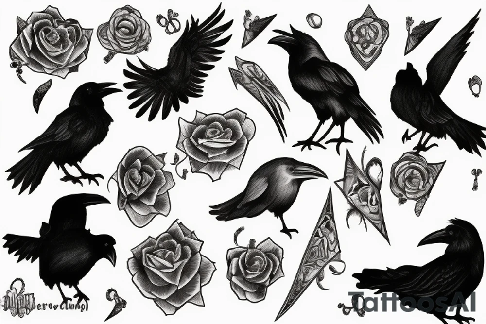 Raven tattoo idea