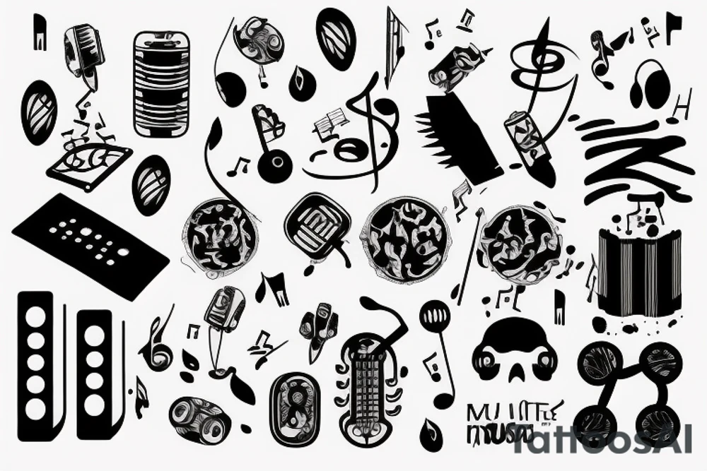 Movies and Music and M tattoo idea