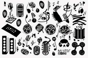 Movies and Music and M tattoo idea