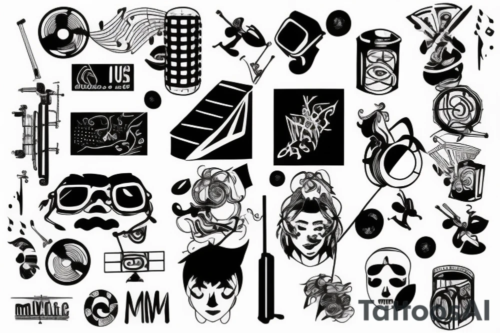Movies and Music and M tattoo idea