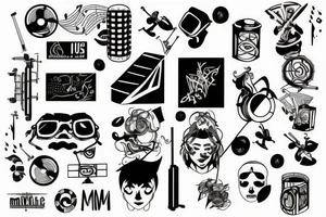 Movies and Music and M tattoo idea