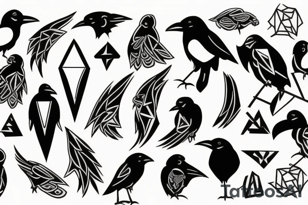 Raven tattoo idea