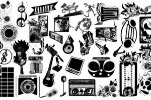 Movies and Music tattoo idea