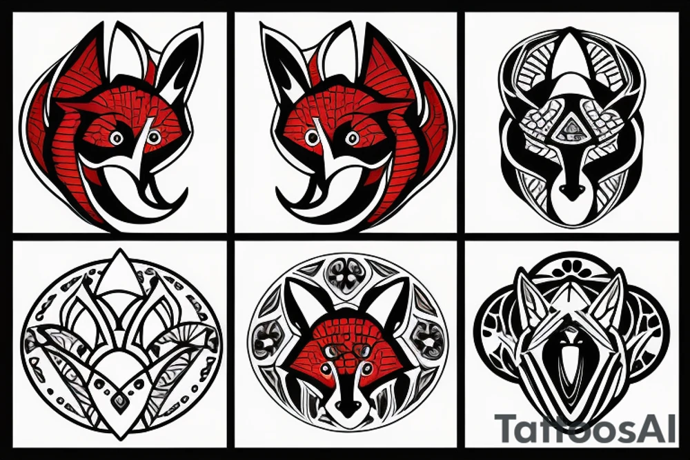 red fox tattoo idea