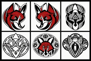 red fox tattoo idea