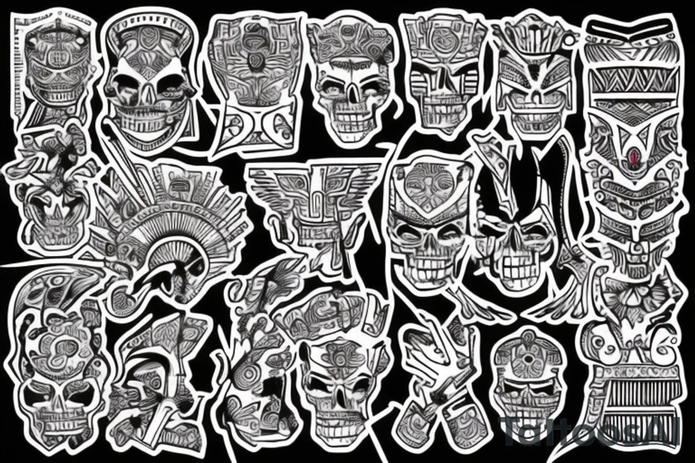 Aztec ruins tattoo idea