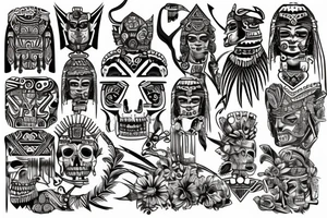 Aztec ruins tattoo idea
