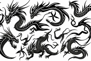 Dragon and lightning tattoo idea