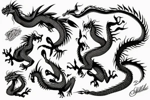 Dragon and lightning tattoo idea