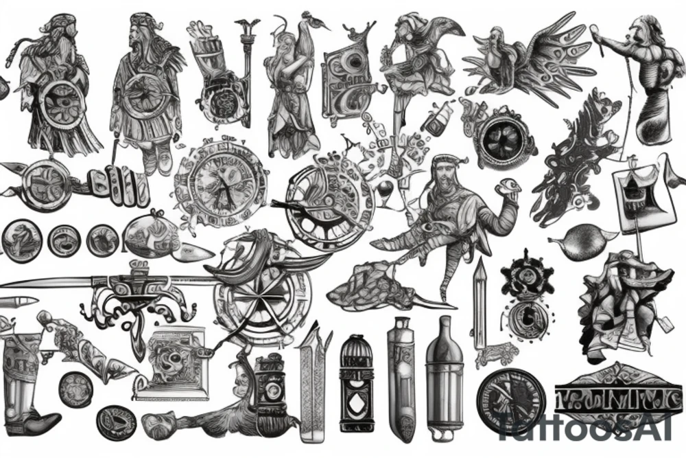 Rome, Vikings, steampunk, the future tattoo idea