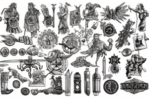 Rome, Vikings, steampunk, the future tattoo idea