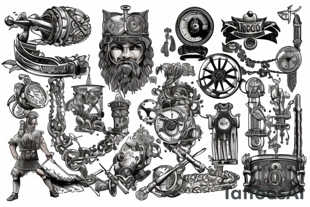Rome, Vikings, steampunk, the future tattoo idea