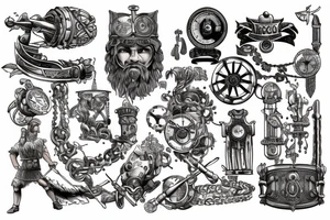 Rome, Vikings, steampunk, the future tattoo idea