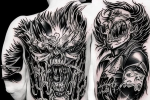 "Power", Blood Fiend, tritagonist of the "Chainsaw Man" series tattoo idea