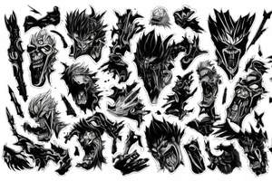 "Power", Blood Fiend, tritagonist of the "Chainsaw Man" series tattoo idea