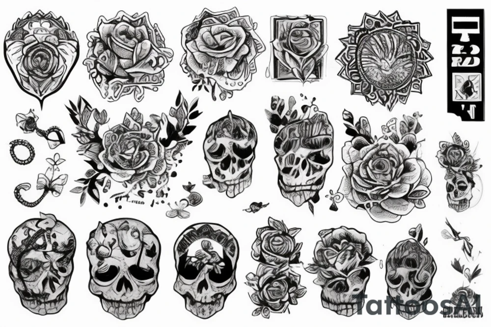 ацтекские руины с эффектом 3д на все плечо tattoo idea