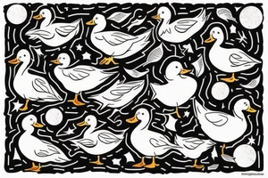 Duck in space tattoo idea
