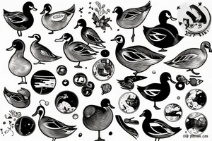 Duck in space tattoo idea