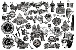 Rome, steampunk, the future tattoo idea