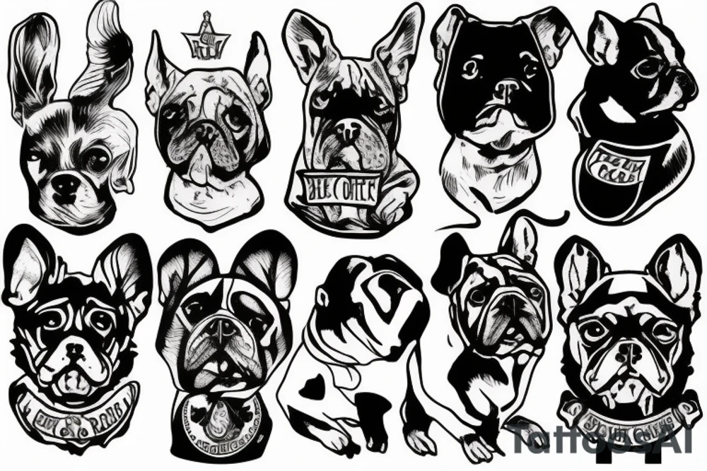 Dog and rats tattoo idea