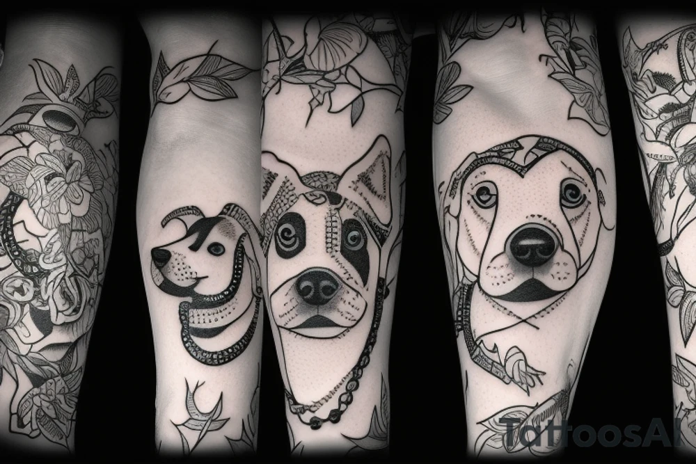Dog and rats tattoo idea