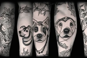 Dog and rats tattoo idea