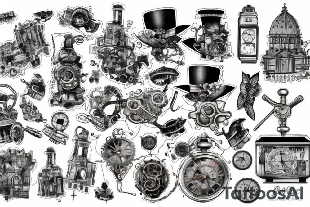 Rome, steampunk, the future tattoo idea
