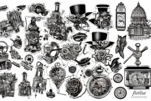 Rome, steampunk, the future tattoo idea