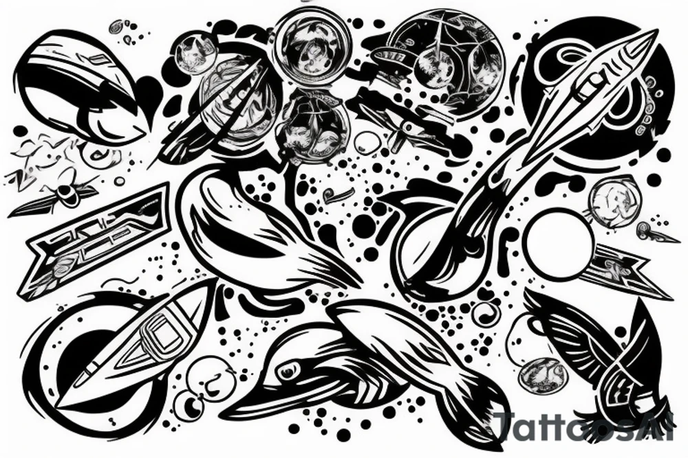 Space duck abmiral of space fleet tattoo idea