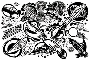 Space duck abmiral of space fleet tattoo idea