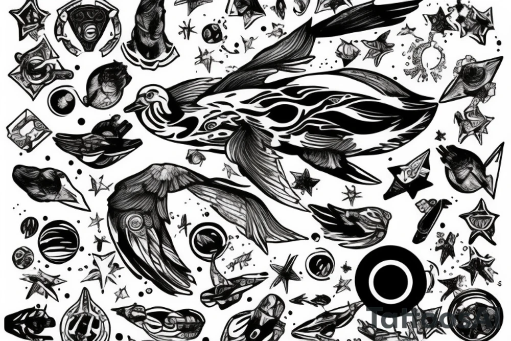 Space duck abmiral of space fleet tattoo idea