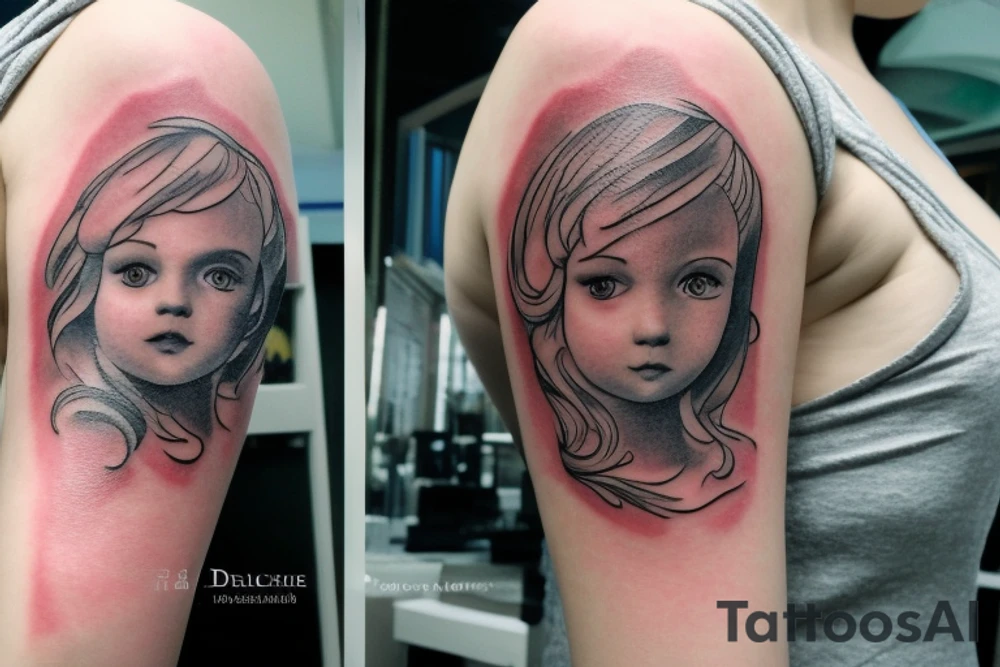 Мальчикв маске зайчика, в рубашке, шортах и сандалики, зловещая tattoo idea